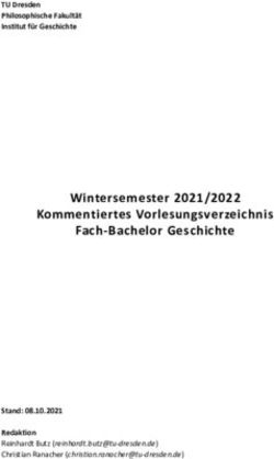 Wintersemester 2021/2022 Kommentiertes Vorlesungsverzeichnis Fach-Bachelor Geschichte