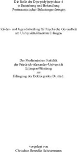 Die Rolle der Dipeptidylpeptidase 4 in Entstehung und Behandlung Posttraumatischer Belastungsst&ouml;rungen Kinder- und Jugendabteilung f&uuml;r Psychische ...