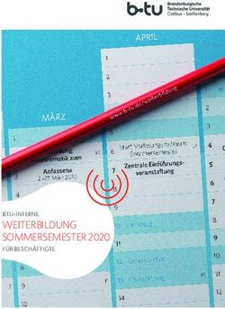 WEITERBILDUNG SOMMERSEMESTER 2020 - BTU-INTERNE - WWW-Docs for B-TU.De