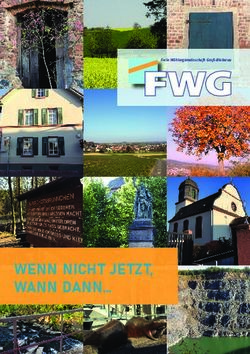 WENN NICHT JETZT, WANN DANN - FWG Gro&szlig;-Bieberau