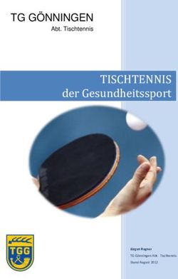 TISCHTENNIS der Gesundheitssport - TG G&Ouml;NNINGEN Abt. Tischtennis