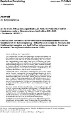 Antwort der Bundesregierung - Deutscher Bundestag
