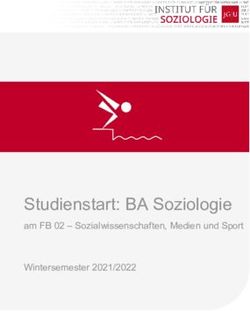 Studienstart: BA Soziologie - am FB 02 - Sozialwissenschaften, Medien und Sport Wintersemester 2021/2022