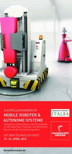 MOBILE ROBOTER & AUTONOME SYSTEME - AUSSTELLUNGSBEREICH GET NEW TECHNOLOGY FIRST 19.-23. APRIL 2010 - Deutsche Messe AG
