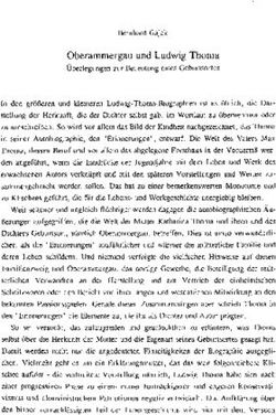 Oberammergau und Ludwig Thoma - &Uuml;berlegungen zur Bedeutung eines Geburtsortes