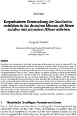 Korpusbasierte Untersuchung der Geschlechts-restriktion in den deutschen Idiomen die Hosen anhaben und jemandem H&ouml;rner aufsetzen - WERKSTATT