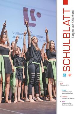 18/16 7. Oktober 2016 8 Aargau Einstimmig gegen den Bildungsabbau 20 Solothurn - LSO