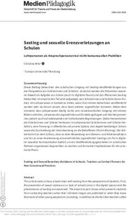 Sexting und sexuelle Grenzverletzungen an Schulen - Lehrpersonen als Ansprechpersonen bei nicht-konsensuellen Praktiken