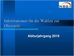 R die Wahlen zur Informationen füür die Wahlen zur - Abiturjahrgang 2019