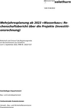 Mehrjahresplanung ab 2023 "Wasserbau"; Re- chenschaftsbericht &uuml;ber die Projekte (Investiti-onsrechnung) - Kanton Solothurn