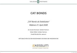 CAT BONDS "CAT Bonds als Stabilisator" Webinar 21. April 2020