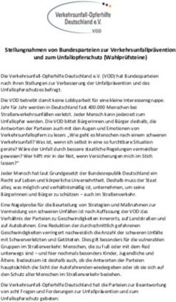 Stellungnahmen von Bundesparteien zur Verkehrsunfallpr&auml;vention und zum Unfallopferschutz (Wahlpr&uuml;fsteine)