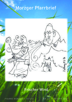 Morzger Pfarrbrief - Frischer Wind PFARREMORZG-ST.VITUS NR.43-OSTERN2014