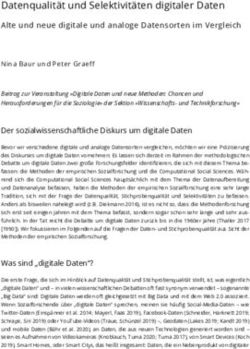 Datenqualit&auml;t und Selektivit&auml;ten digitaler Daten - Alte und neue digitale und analoge Datensorten im Vergleich