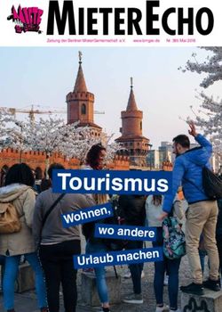 MIETER ECHO - Tourismus Urlaub machen - Berliner MieterGemeinschaft eV