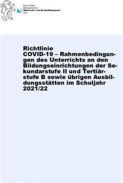 Richtlinie COVID-19 - Rahmenbedingungen des Unterrichts an den Bildungseinrichtungen der Se- kundarstufe II und Terti&auml;rstufe B sowie &uuml;brigen ...