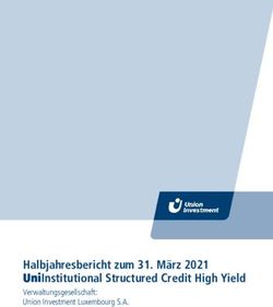 Halbjahresbericht zum 31. M&auml;rz 2021 UniInstitutional Structured Credit High Yield - Verwaltungsgesellschaft: Union Investment Luxembourg S.A.
