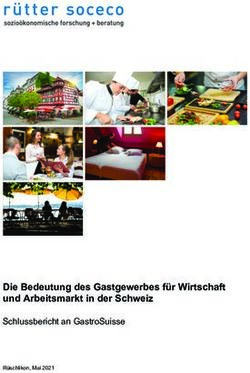 Die Bedeutung des Gastgewerbes f&uuml;r Wirtschaft und Arbeitsmarkt in der Schweiz - Schlussbericht an GastroSuisse
