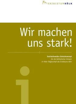 Wir machen uns stark! - Institutionelles Schutzkonzept für die Katholischen Schulen in Freier Trägerschaft des Erzbistums Köln - Institutionelles ...