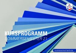 KURSPROGRAMM SOMMERSEMESTER 21 - businessschool-berlin.de - BSP Business School Berlin