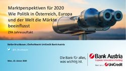 Marktperspektiven für 2020 Wie Politik in Österreich, Europa und der Welt die Märkte beeinflusst - ZFA Jahresauftakt