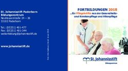 FortBildungen 2018 ...f&uuml;r Pflegekr&auml;fte aus der gesundheits- und Krankenpflege und Altenpflege - St. Johannisstift Paderborn