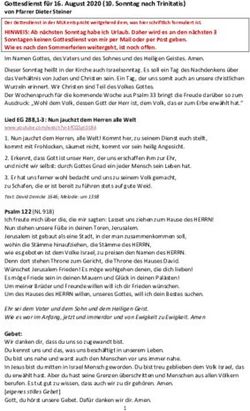 Gottesdienst f&uuml;r 16. August 2020 (10. Sonntag nach Trinitatis) von Pfarrer Dieter Steiner