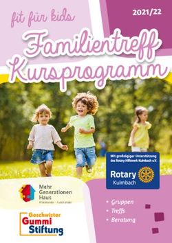 Familientreff Kursprogramm 2021/22 - Geschwister-Gummi-Stiftung