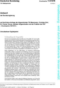 Antwort der Bundesregierung - Deutscher Bundestag