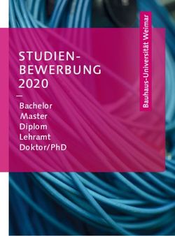 STUDIEN-BEWERBUNG 2020 - BACHELOR MASTER DIPLOM LEHRAMT DOKTOR/PHD - BAUHAUS-UNIVERSITÄT WEIMAR