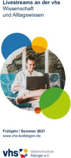 Livestreams an der vhs - Wissenschaft und Alltagswissen - Frühjahr / Sommer 2021