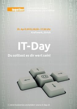IT-Day Du solltest es dir wert sein! - April 2019, 08:30 - 17:30 Uhr Kraftwerk, Zu rich - together ag
