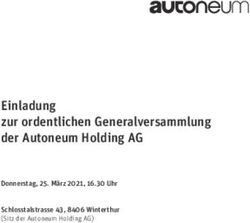 Einladung zur ordentlichen Generalversammlung der Autoneum Holding AG