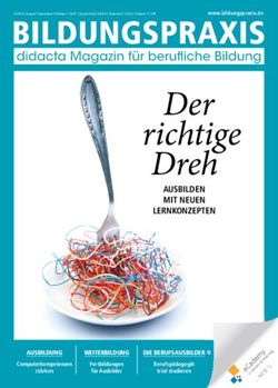 Der richtige Dreh AUSBILDEN MIT NEUEN LERNKONZEPTEN