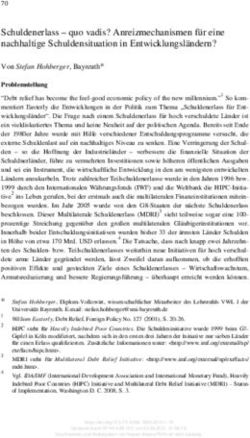 Schuldenerlass - quo vadis? Anreizmechanismen für eine nachhaltige Schuldensituation in Entwicklungsländern? - Nomos eLibrary