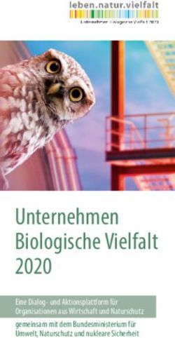 Unternehmen Biologische Vielfalt 2020 - Eine Dialog- und Aktionsplattform für Organisationen aus Wirtschaft und Naturschutz gemeinsam mit dem ...