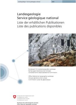 Landesgeologie Service géologique national Liste der erhältlichen Publikationen Liste des publications disponibles - Swisstopo