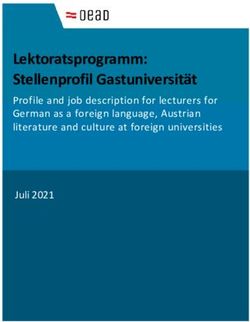 LEKTORATSPROGRAMM: STELLENPROFIL GASTUNIVERSITÄT - OEAD-GMBH