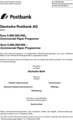 Deutsche Postbank AG Bonn - Euro 5.000.000.000,- Commercial Paper Programm