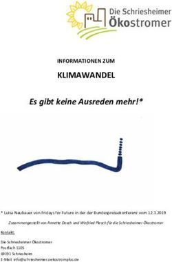 KLIMAWANDEL Es gibt keine Ausreden mehr!* - INFORMATIONEN ZUM - Die ...