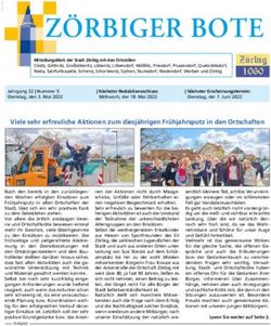 Viele sehr erfreuliche Aktionen zum diesj&auml;hrigen Fr&uuml;hjahrsputz in den Ortschaften - Z&Ouml;RBIGER BOTE