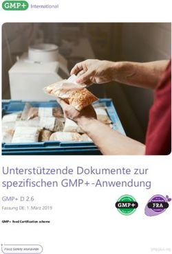 Unterstützende Dokumente zur spezifischen GMP+-Anwendung - GMP+ D 2.6 Fassung DE: 1. März 2019