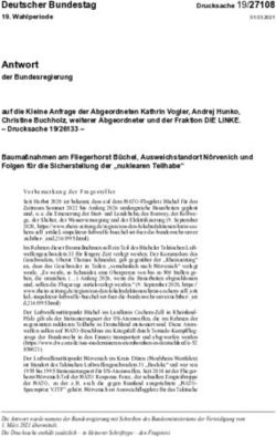 Antwort der Bundesregierung - Deutscher Bundestag