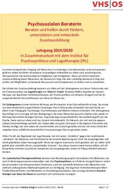 Psychosozialen BeraterIn - Beraten und helfen durch f&ouml;rdern, unterst&uuml;tzen und entwickeln Zusatzausbildung - VHS Osnabr&uuml;ck