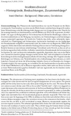 Insektenschwund - Hintergr&uuml;nde, Beobachtungen, Zusammenh&auml;nge* - Naturkundemuseum Karlsruhe