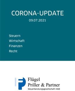 CORONA-UPDATE 09.07.2021 Steuern Wirtschaft Finanzen Recht