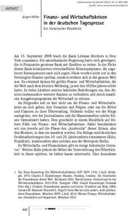 Finanz- und Wirtschaftskrisen in der deutschen Tagespresse - Nomos eLibrary