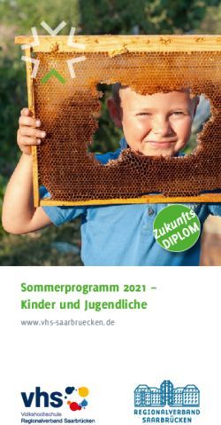 Sommerprogramm 2021 - Kinder und Jugendliche - www.vhs-saarbruecken.de - vhs ...