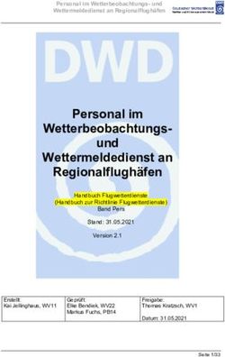 Personal im Wetterbeobachtungs- und Wettermeldedienst an Regionalflughäfen - Deutscher ...