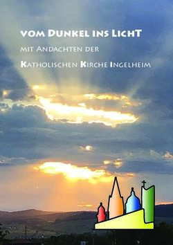 Vom Dunkel ins LichT mit Andachten der - Katholischen Kirche Ingelheim - Bistum Mainz